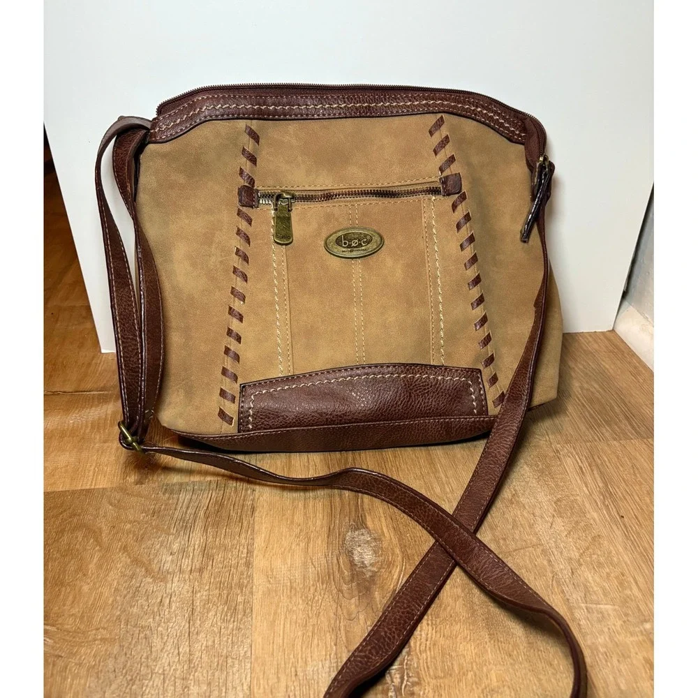 BOC Oakley Crossbody Bag Saddle‎ Brown Faux Suede